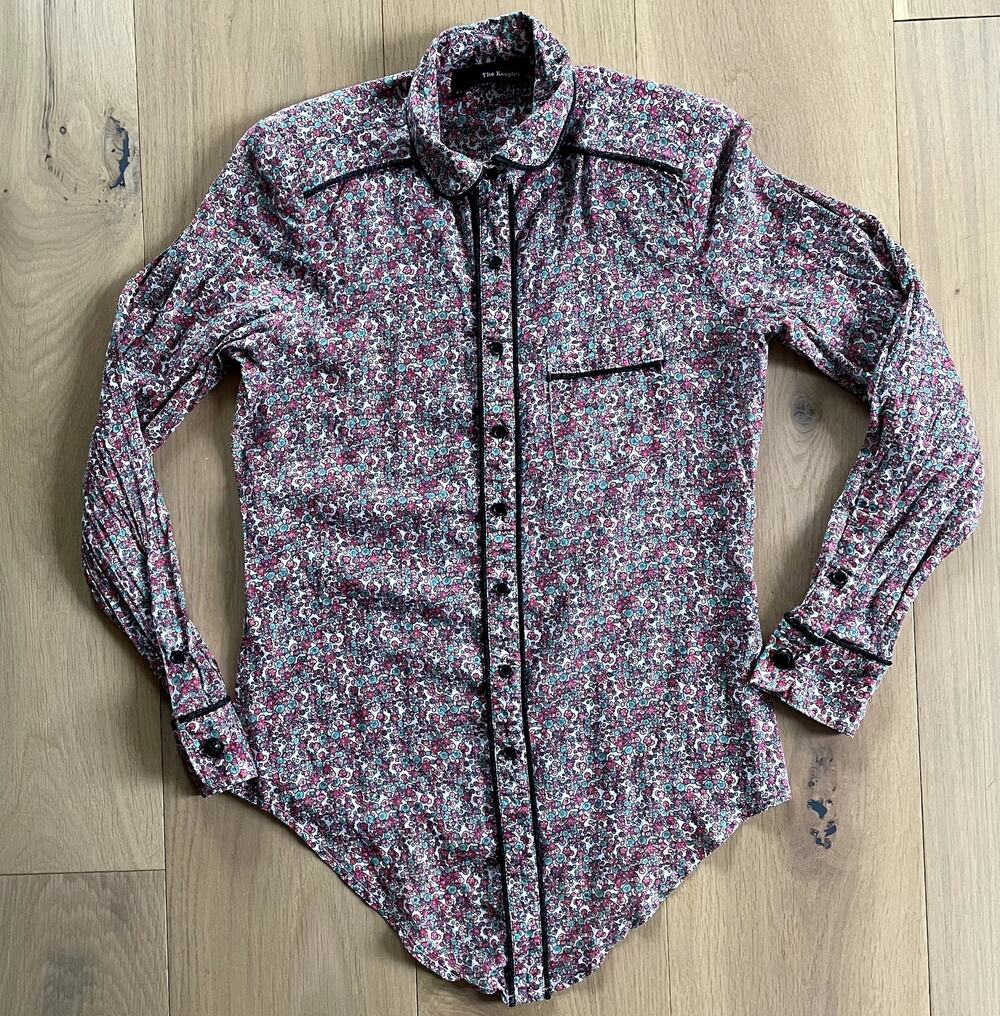 The Kooples XS Floral Western Cotton Button-Up Top